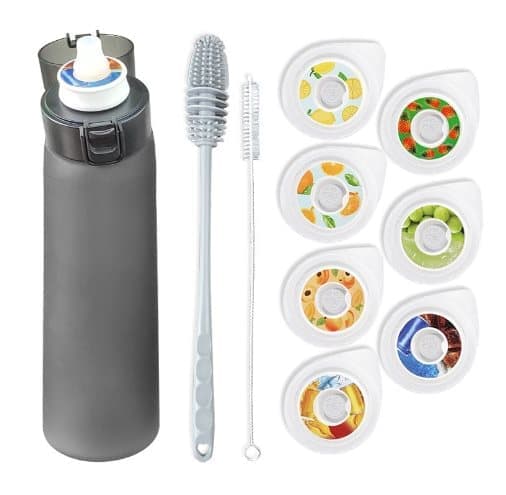 OBOSOE Air-Up Luftvattenflaska 650ml – 7 Smakkapslar | 0 Socker & Doftande | Suprör