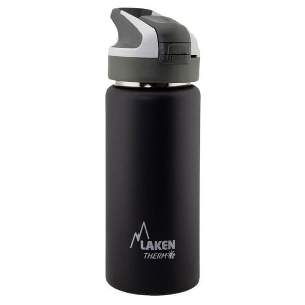 Isolerad vattenflaska - LAKEN - Therm Summit - Rostfritt stål 500ml - Svart - Lock med sugrör
