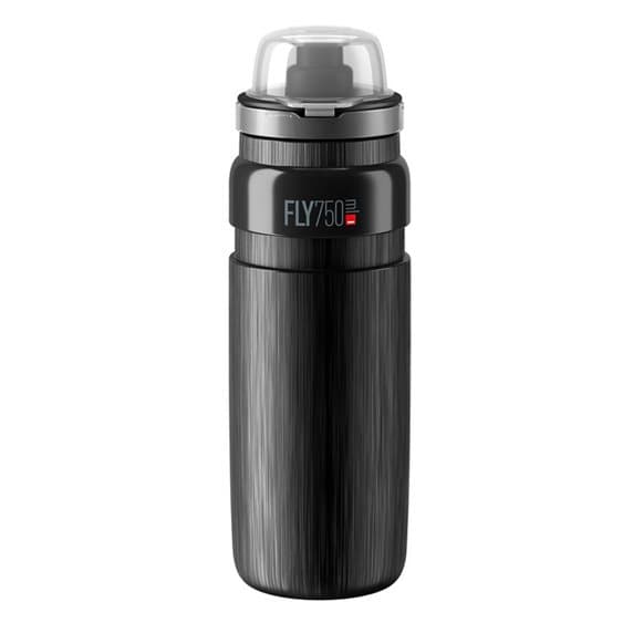 Juomapullo ELITE FLY MTB TEX musta harmaa logo 750ml SUPER LIGHT 85 grammaa