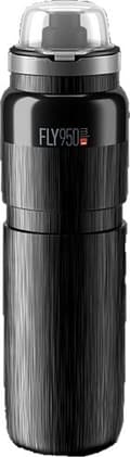 Pikkukuva 2 / 3: Juomapullo ELITE FLY MTB TEX musta harmaa logo 950ml SUPER KEVYT BPA-vapaa
