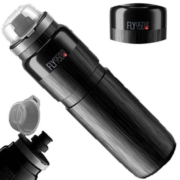 Flaske ELITE FLY MTB TEX Sort Grå Logo 950ml SUPER LET BPA-FRI