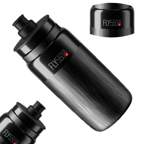 ELITE FLY TEX Flaska Svart Grå Logotyp 550ml SUPERLÄTT 54 gram