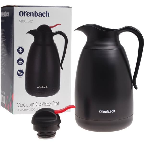 Gourde - bidon - flaska med isolering Staples THERMOS KONFERENS 101332 SVART 1,5 L