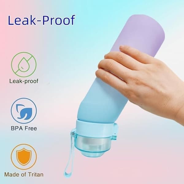 OBOSOE Air-Up Air-Water Pullo 650ml – 7 makukapselia | Sokeriton ja aromaattinen Suprörilla, Läpinäkyvä