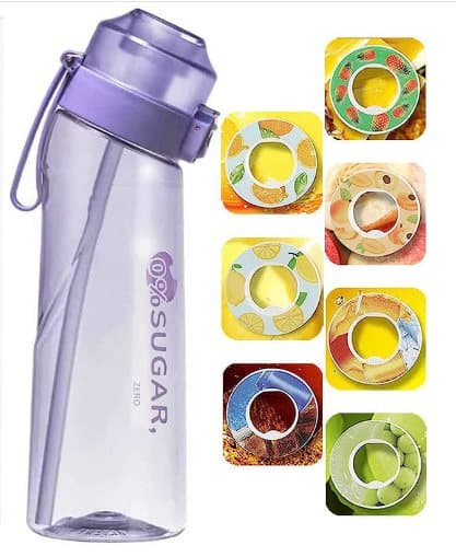 OBOSOE Air-Up Air-Water Pullo 650ml – 7 makukapselia | Sokeriton ja aromaattinen Suprörilla, Läpinäkyvä