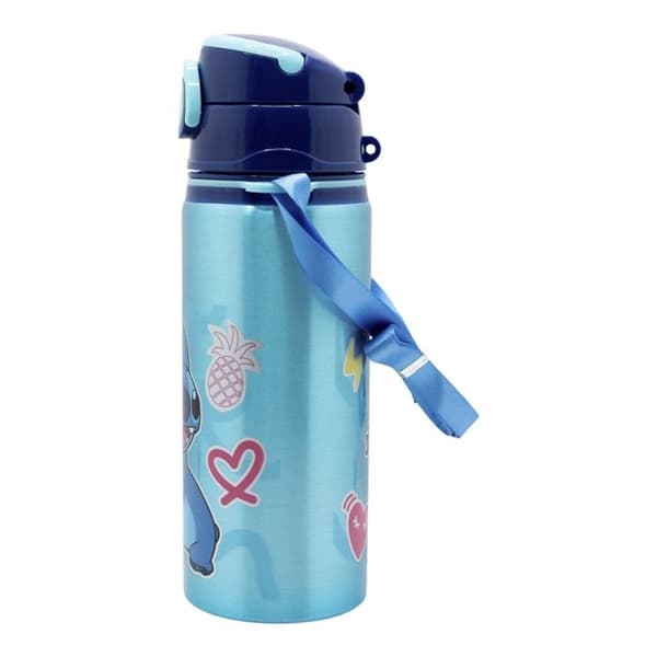 Disney Stitch - Aluminiumflaska med sugrör och rem 730 ml