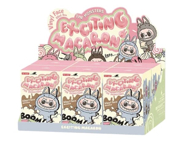 POP MART Labubu The Monsters – Exciting Macaron Blind Box 17 cm Vinyylifiguuri Keräilyesine