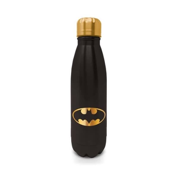 DC Comics Batman - Svart och guld metallflaska Bat signal- USED