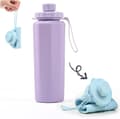 Miniatyrbillede 1 af 7: Lollanda foldbar vandflaske 600ml – BPA-fri, letvægts, flere farver til rådighed, til rejser, fitnesscenter og camping