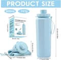 Miniatyrbillede 2 af 7: Lollanda foldbar vandflaske 600ml – BPA-fri, letvægts, flere farver til rådighed, til rejser, fitnesscenter og camping