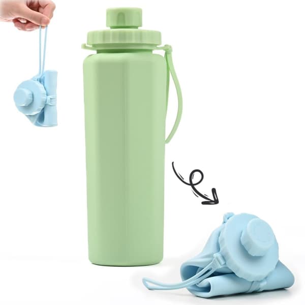 Lollanda foldbar vandflaske 600ml – BPA-fri, letvægts, flere farver til rådighed, til rejser, fitnesscenter og camping