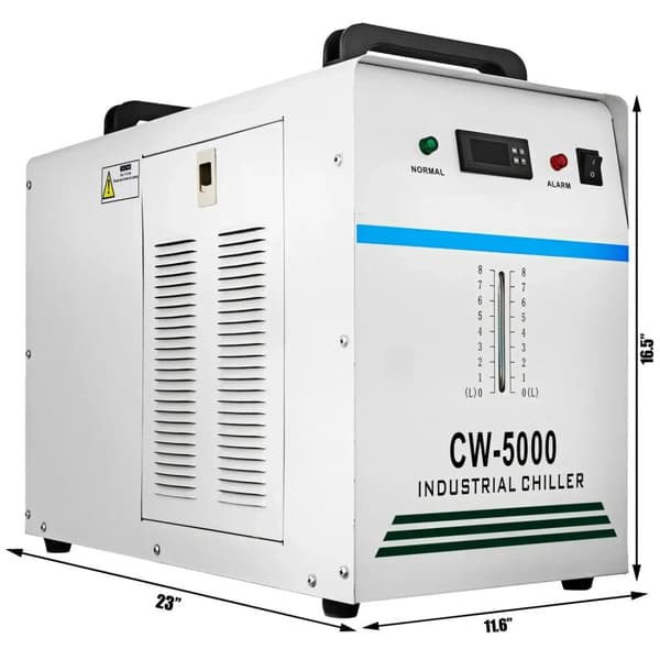 Teollisuuden vesijäähdytin, tehokas jäähdytys, yhteensopiva 80W/100W CO2-laserputkien kanssa.