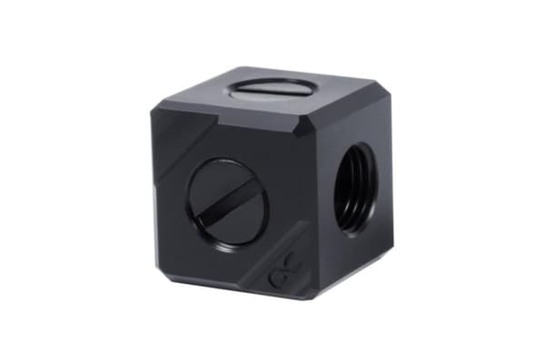 Alphacool Eiszapfen connection terminal 5-way G1/4 IT - Black Acetal