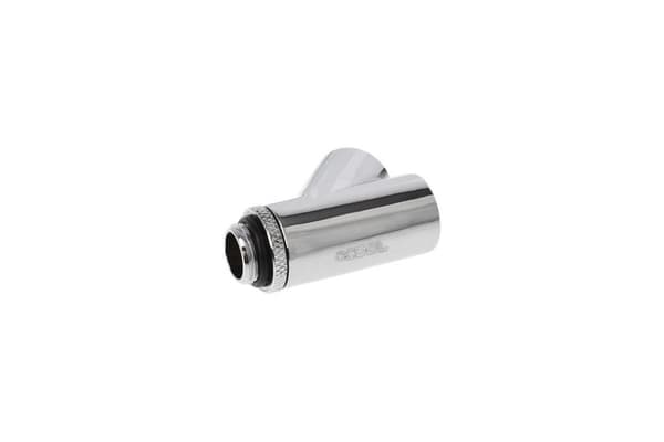 Alphacool Eiszapfen Y-connector 45° rotatable G1/4 outer thread to 2x G1/4 inner thread - chrome