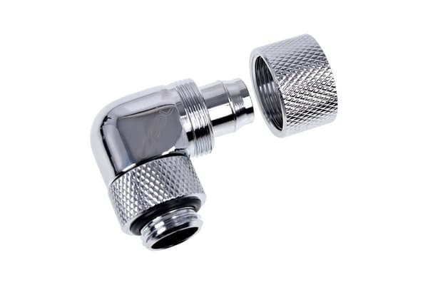 Alphacool Eiszapfen 13/10mm compression fitting 90° rotatable G1/4 - chrome