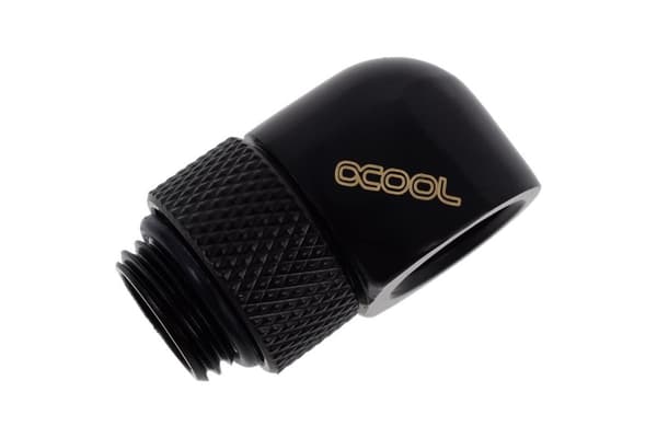 Alphacool Eiszapfen L-connector rotatable G1/4 outer thread to G1/4 inner thread - deep black