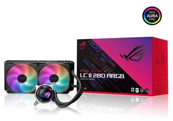 ASUS ROG STRIX LC II 280 ARGB - Processorvätskekylningssystem - (för: LGA1156, LGA1366, LGA1155, LGA2011, LGA1150, LGA2011-3, LGA1151, AM4, LGA2066, T