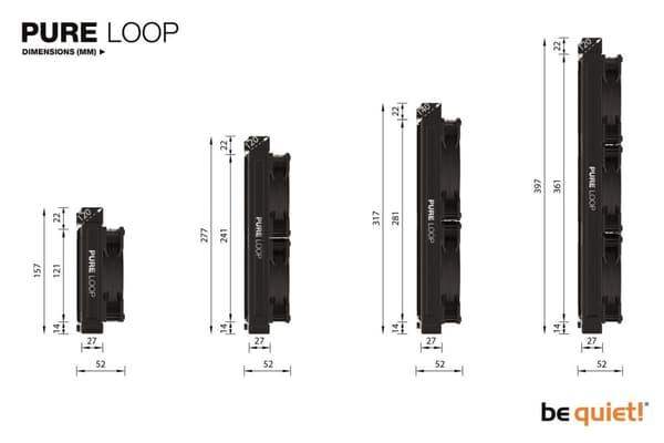 Vær stille! Pure Loop 120 mm - processor væskekølesystem - (til: AM3, LGA1155, AM3+, LGA2011, LGA1150, LGA2011-3, LGA1151, LGA2011 (Square ILM), LGA20