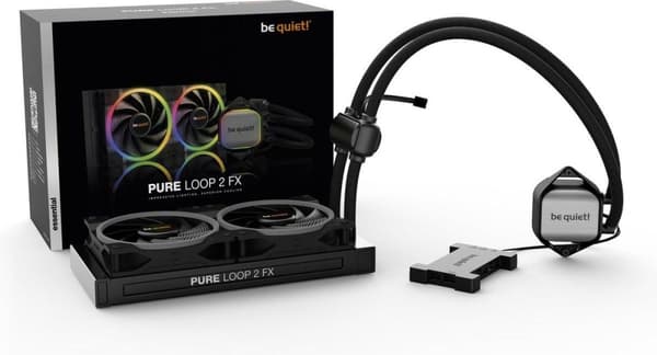 Vær stille! Pure Loop 2 FX 240 mm ARGB vandkøler, 2 x Light Wings 120 mm PWM ARGB højhastighedsventilator, sokkel Intel: 1700 / 1200 / 2066 / 115X 201