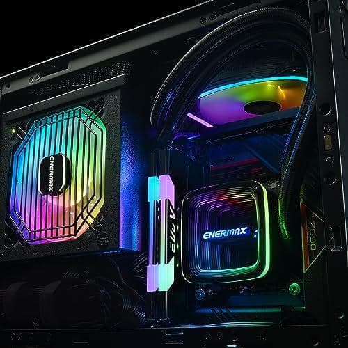 ENERMAX AQUAADV ARGB 120 AIO CPU Vandkøling Intel LGA1700 AM5 Ready 250W+ TDP 120mm PWM SquA RGB Fan (ELC-AQFA120-SQA)