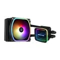 Miniatyrbillede 1 af 6: ENERMAX AQUAADV ARGB 120 AIO CPU Vandkøling Intel LGA1700 AM5 Ready 250W+ TDP 120mm PWM SquA RGB Fan (ELC-AQFA120-SQA)
