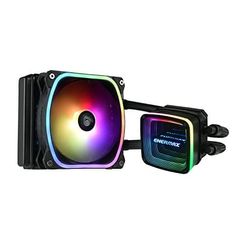 ENERMAX AQUAADV ARGB 120 AIO CPU Vandkøling Intel LGA1700 AM5 Ready 250W+ TDP 120mm PWM SquA RGB Fan (ELC-AQFA120-SQA) Sort