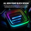 Miniatyrbild 4 av 6: ENERMAX AQUAADV ARGB 240 AIO CPU vattenkylning Intel LGA1700 AM5 Ready 330W+ TDP 2x 120mm PWM SquA RGB-fläkt (ELC-AQFA240-SQA)
