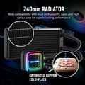 Miniatyrbild 5 av 6: ENERMAX AQUAADV ARGB 240 AIO CPU vattenkylning Intel LGA1700 AM5 Ready 330W+ TDP 2x 120mm PWM SquA RGB-fläkt (ELC-AQFA240-SQA)