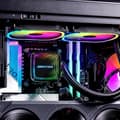 Miniatyrbild 6 av 6: ENERMAX AQUAADV ARGB 240 AIO CPU vattenkylning Intel LGA1700 AM5 Ready 330W+ TDP 2x 120mm PWM SquA RGB-fläkt (ELC-AQFA240-SQA)