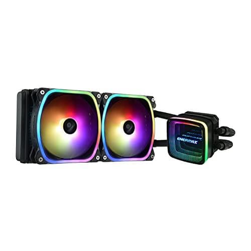 ENERMAX AQUAADV ARGB 240 AIO CPU vandkøling Intel LGA1700 AM5 Ready 330W+ TDP 2x 120mm PWM SquA RGB blæser (ELC-AQFA240-SQA) Sort