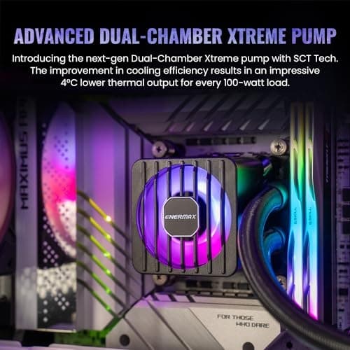 Enermax LIQMAXFLO 360 mm CPU AIO vätskekylare - Xtreme Dual Chamber Pump - VRM (ELC-LMF360T-ARGB)