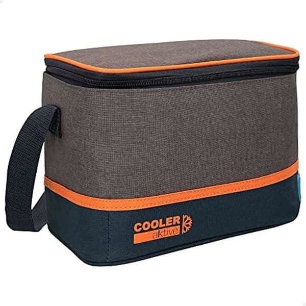 Isolerad väska - COLORBABY - 80792 - Grå och orange - Mått 24x15x17 cm - Medium