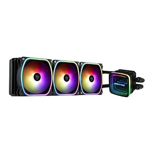 ENERMAX AQUAADV ARGB 360 AIO CPU vandkøling Intel LGA1700 AM5 Ready 350W+ TDP 3x 120mm PWM SquA RGB blæser (ELC-AQFA360-SQA) Sort
