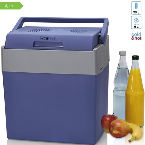 Elektrisk kylbox 28 liter, 12V / 230V Bil och Camping Clatronic KB 3714 600mAh Blå 263880 Blå, Grå