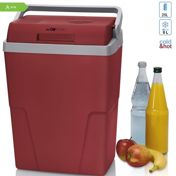 Elektrisk kylbox 25 liter A++ 12V / 230V Bil och Camping Clatronic KB 3713 600mAh Röd 263879
