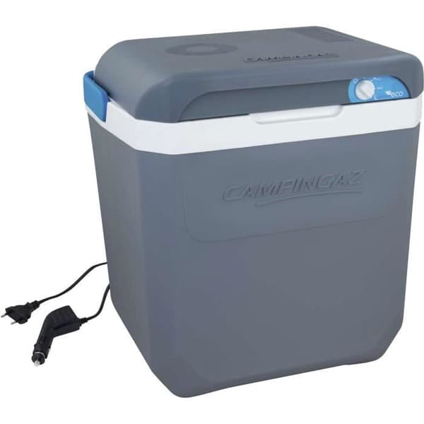Campingaz Powerbox Plus 28L termoelektrisk kylare - Vit - 12V/230V strömförsörjning Blå