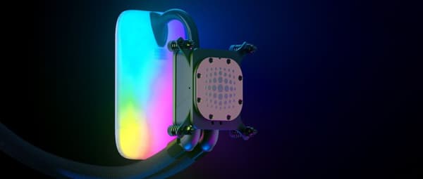 HYTE THICC Q60 Processor Kølingskit til væske 12 cm Sort, Hvid 2 stk