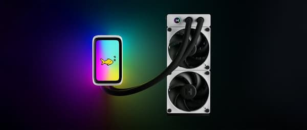 HYTE THICC Q60 Processor Kølingskit til væske 12 cm Sort, Hvid 2 stk