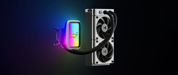 HYTE THICC Q60 Processor Kølingskit til væske 12 cm Sort, Hvid 2 stk