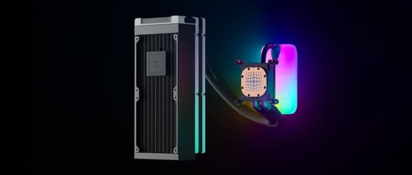 HYTE THICC Q60 Processor Kølingskit til væske 12 cm Sort, Hvid 2 stk