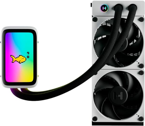 HYTE THICC Q60 Processor Kølingskit til væske 12 cm Sort, Hvid 2 stk