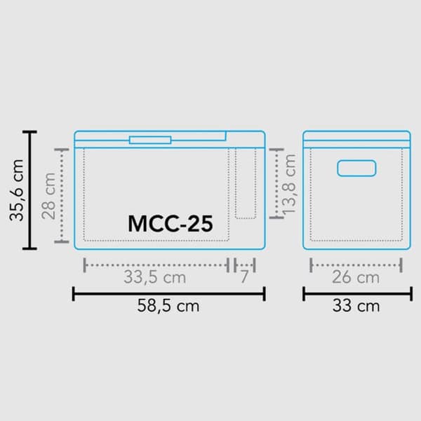 Mestic Glacière med kompressor MCC-25 Svart 25 L 437343