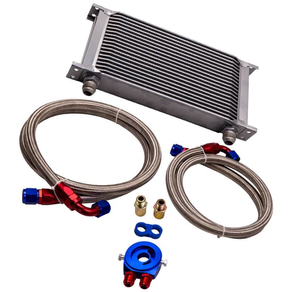 Motor transmissionsolie kølerkit, M20 x 1,5 & 3/4 x 16 UNF gevind, AN-10 indgang/udgang, OEM kvalitet