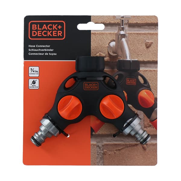 Tvåvägskran 3/4" med vattenstopp från Black+Decker