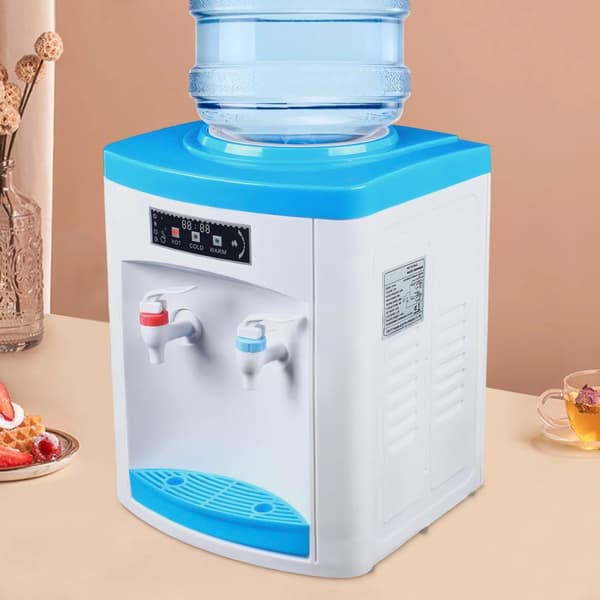 220V Varmt & Koldt Vand Dispenser, Ergonomisk Kran Design, Dobbelt Temperaturkontrol, Kompakt Fritstående