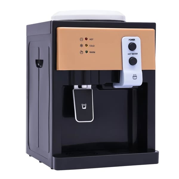 Elektrisk varm- och kallvatten-dispenser, 500W uppvärmningskraft, 75W kylkraft, kompakt design,Champagne Guld