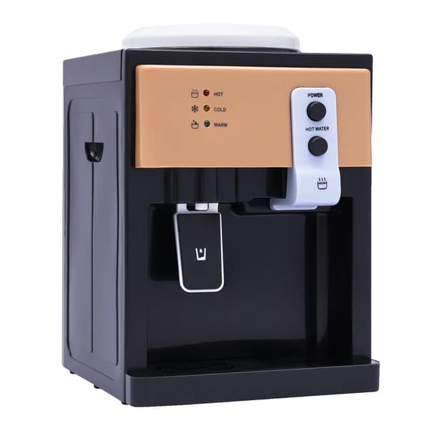 Elektrisk varm- och kallvatten-dispenser, 500W uppvärmningskraft, 75W kylkraft, kompakt design,Champagne Guld