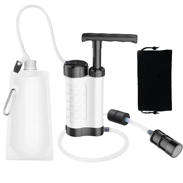 Vesipuhdistuspumppu, 0,01 mikronin suodatus, 1200 ml/min virtausnopeus,Valkoinen