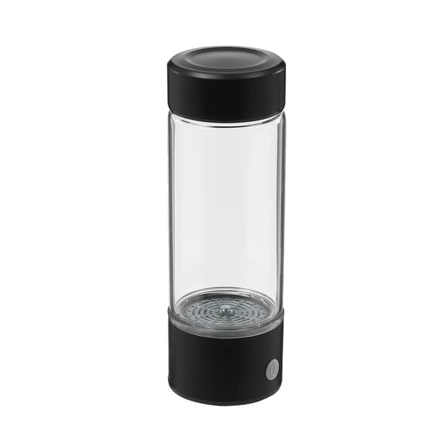 Vetyvesigeneraattori, 420 ml kapasiteetti, korkea borosilikaattilasi, USB-lataus,musta, 401-500ml