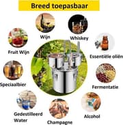 Destillator - 12 liter - Alkoholbrygg - Vattendestillator -  Fermenteringsset - Startkit